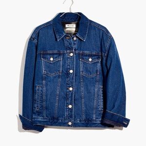 NWT Madewell The Boxy-Crop Jean Jacket: Quilted Lining Edition - Medium